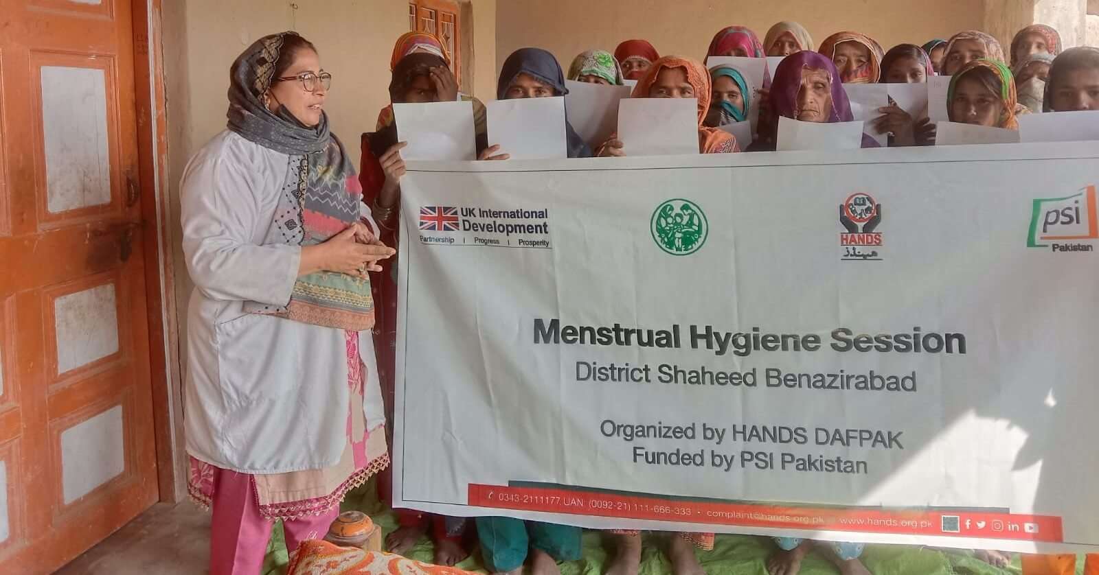 The team is conducting awareness sessions on Family PlanningBirth Spacing and Menstrual Health Management (MHM) within the community and providing doorstep services (4)